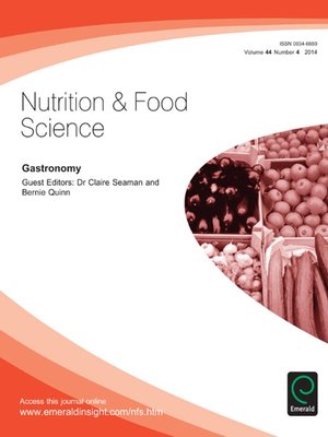 cover image of Nutrition & Food Science, Volume 44, Issue 4
